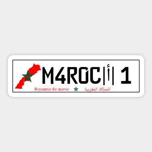 Morocco car license plate Sticker